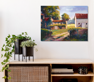Chateau de la Mong Artist Enhanced Canvas Print by John Beard Collection - product image 3 for Resin Society