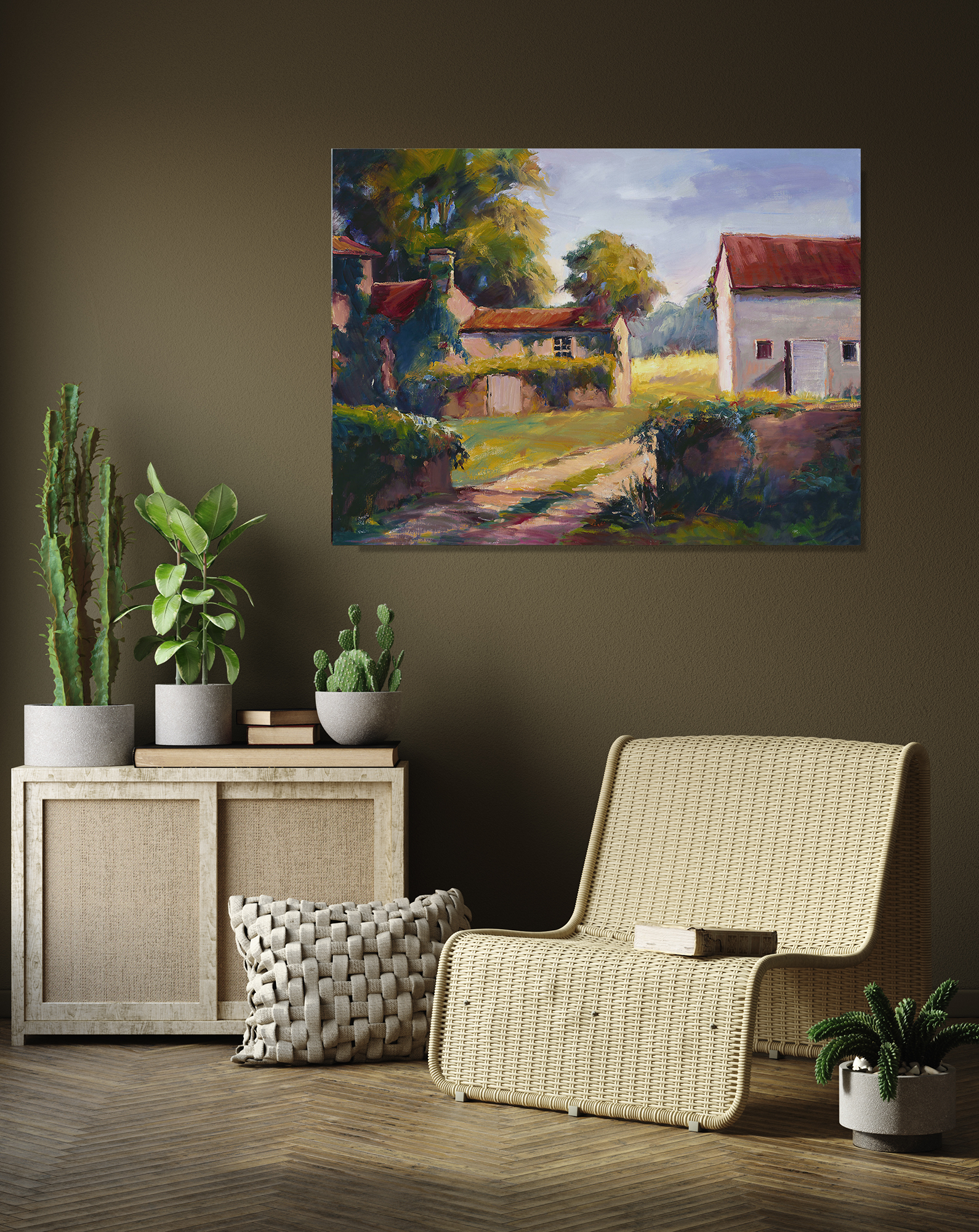 Chateau de la Mong Artist Enhanced Canvas Print by John Beard Collection - product image 4 for Resin Society