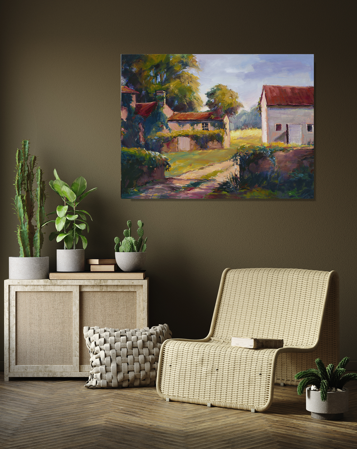 Chateau de la Mong Artist Enhanced Canvas Print by John Beard Collection - product image 4 for Resin Society