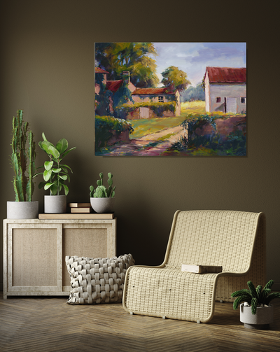 Chateau de la Mong Artist Enhanced Canvas Print by John Beard Collection - product image 4 for Resin Society