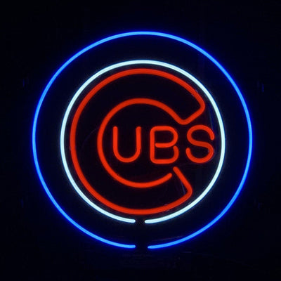 Chicago Cubs UBS Baseball Logo Neon Sign