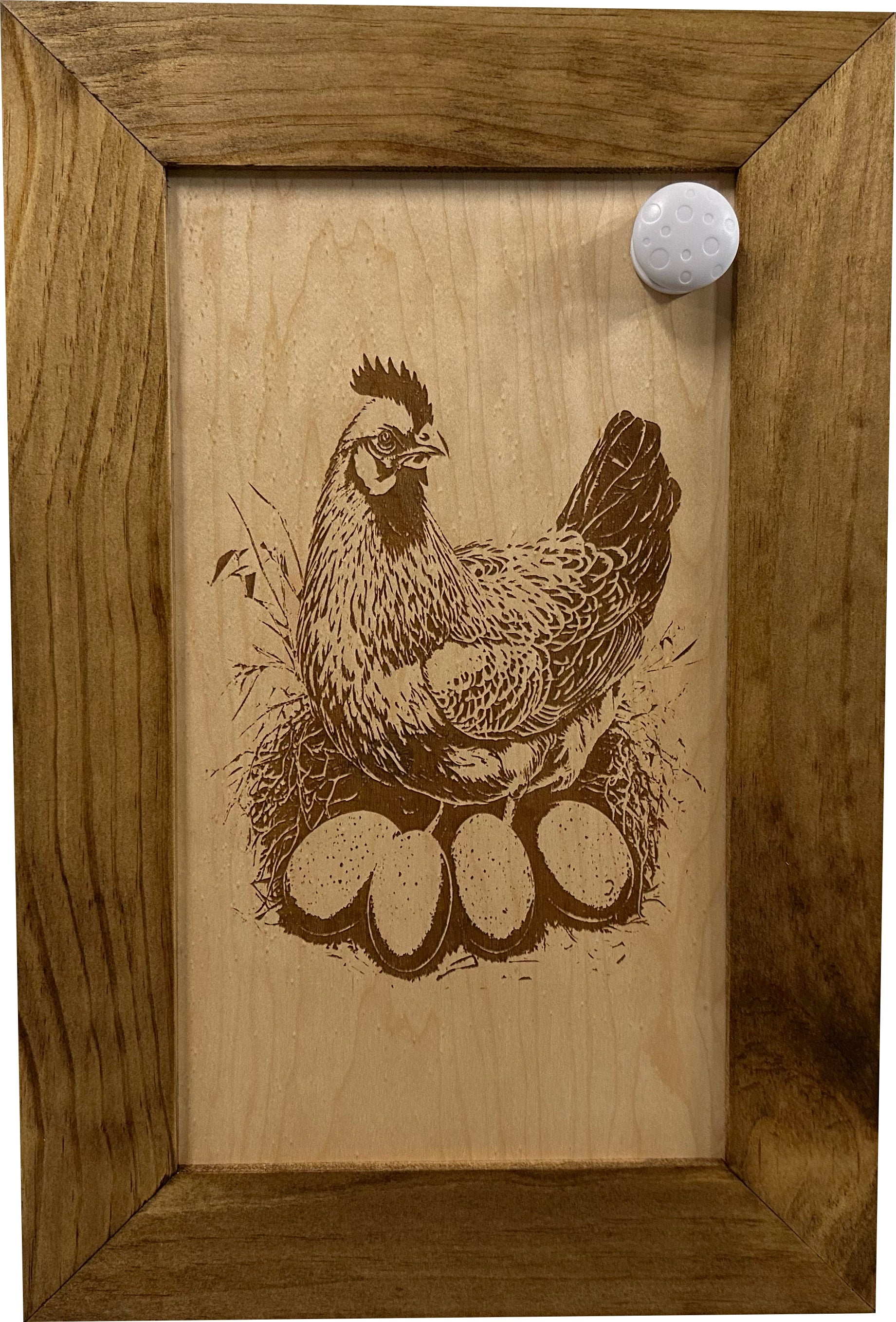 Hidden Gun Safe Chicken and Eggs Farmhouse Scene by Bellewood Designs - product image 3 for Resin Society