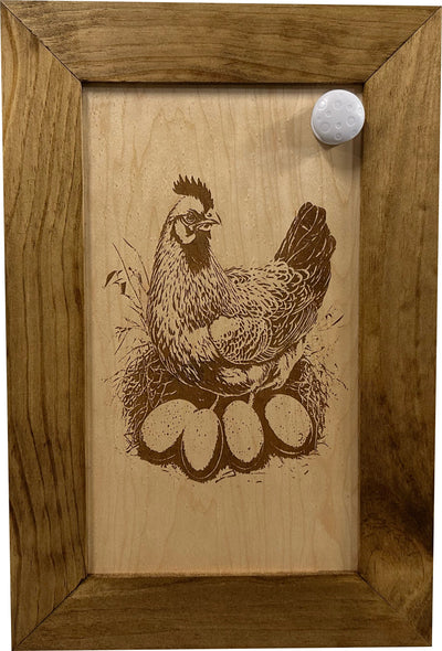Hidden Gun Safe Chicken and Eggs Farmhouse Scene by Bellewood Designs - product image 3 for Resin Society
