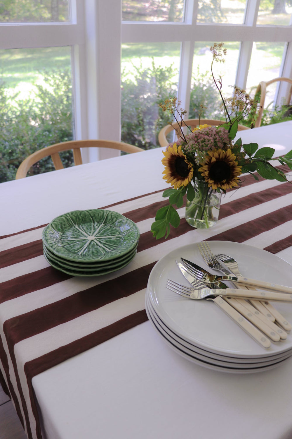 Chocolate Stripe Table Runner by Sarah Spiegel - main product image for Resin Society