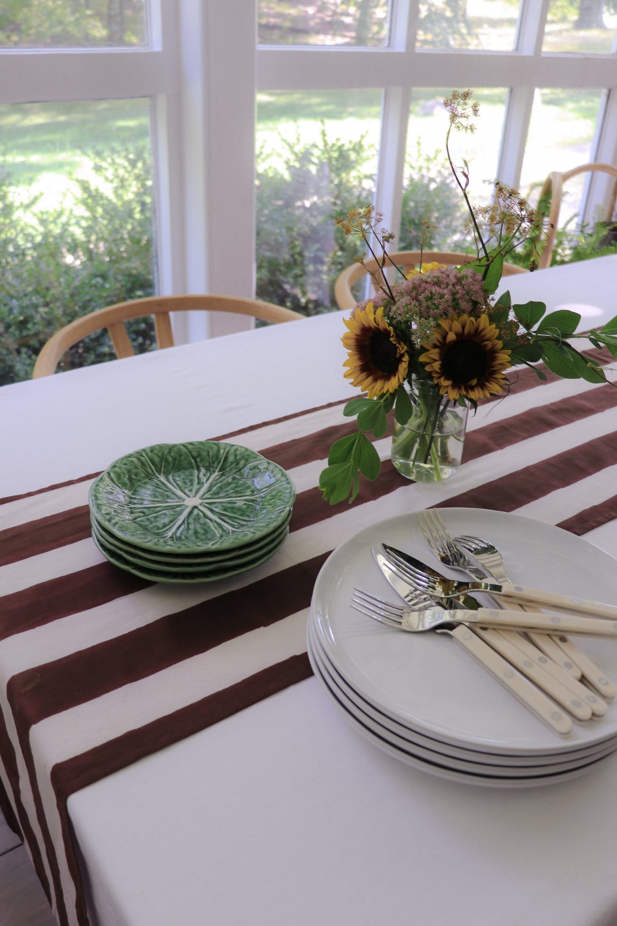 Chocolate Stripe Table Runner by Sarah Spiegel - main product image for Resin Society