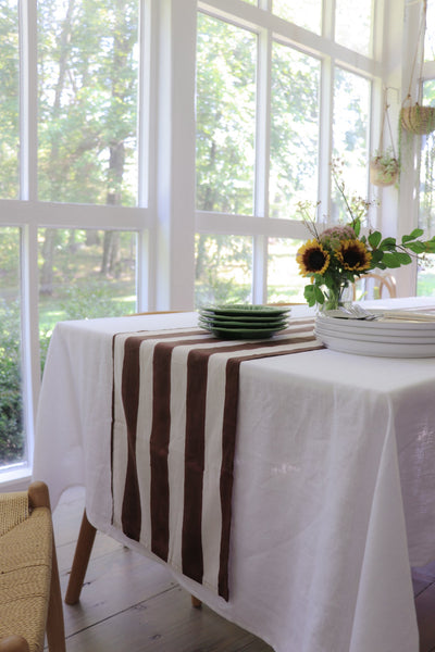 Chocolate Stripe Table Runner by Sarah Spiegel - product image 2 for Resin Society