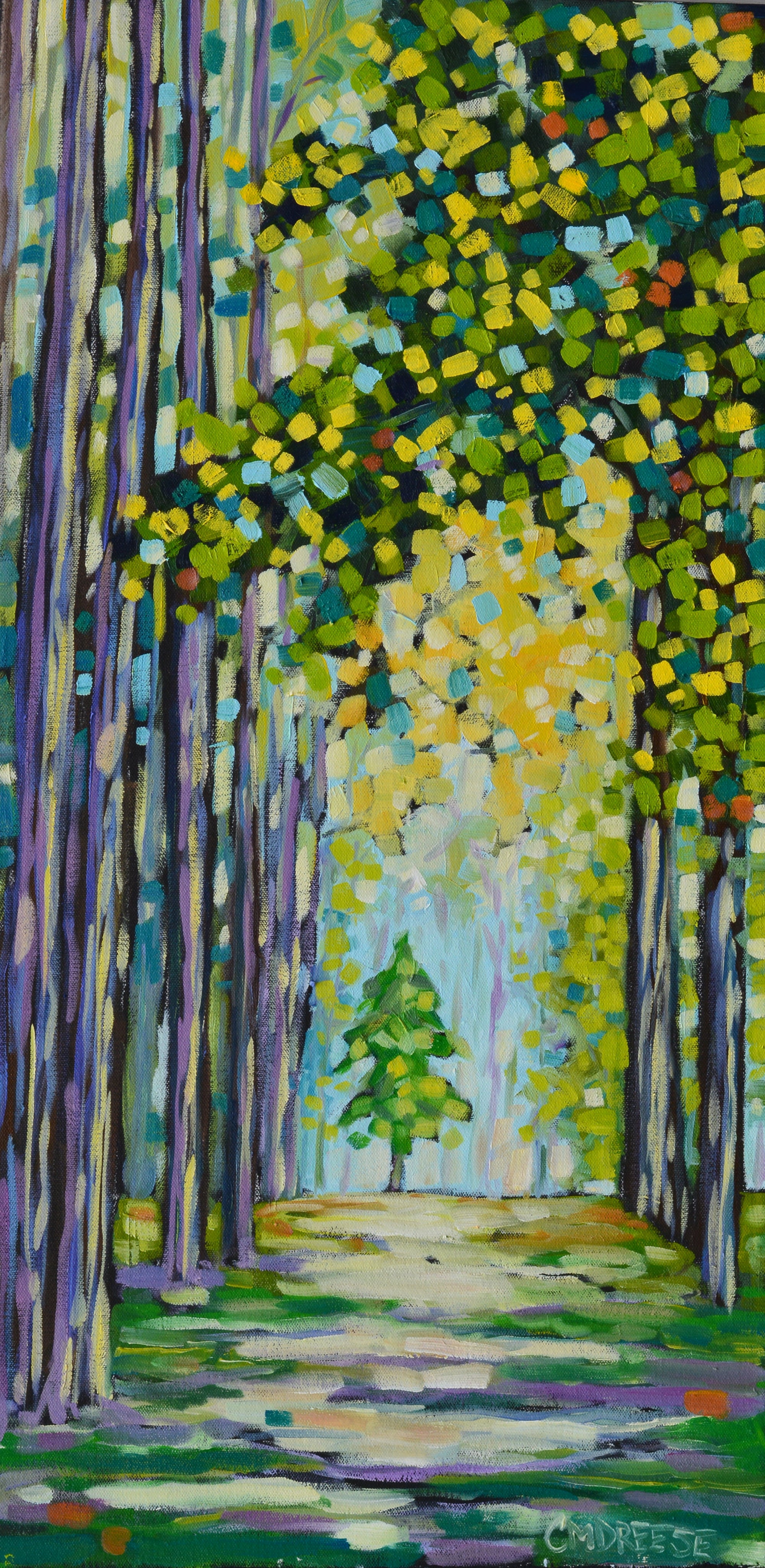 "Beautiful Paths" Oil Painting on Canvas by Dreese Fine Art - main product image for Resin Society