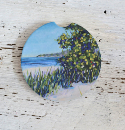 Car Coaster: Live by the Currents. Artist Christi Dreese by Dreese Fine Art - Resin Society
