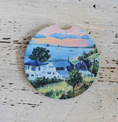 Car Coaster: Views at Stickney Ridge. Artist Christi Dreese by Dreese Fine Art - Resin Society