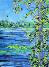 "Grand River Waterway" Giclee Print on Paper or Canvas. Michigan Artist by Dreese Fine Art - main product image for Resin Society