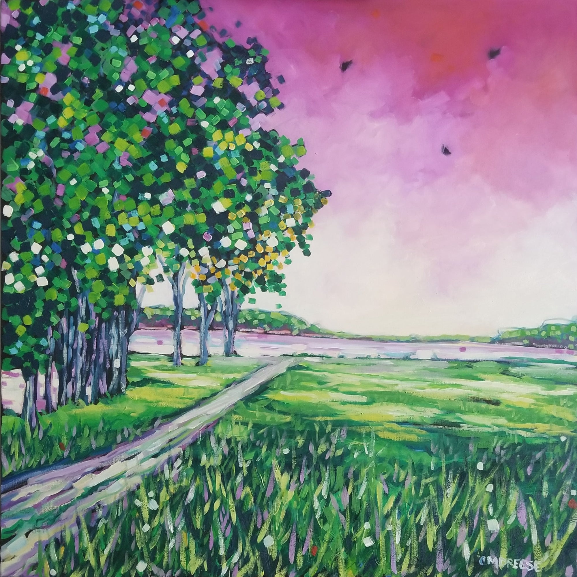 "Harmony at Sunset" Original Oil Painting on Canvas by Dreese Fine Art - main product image for Resin Society