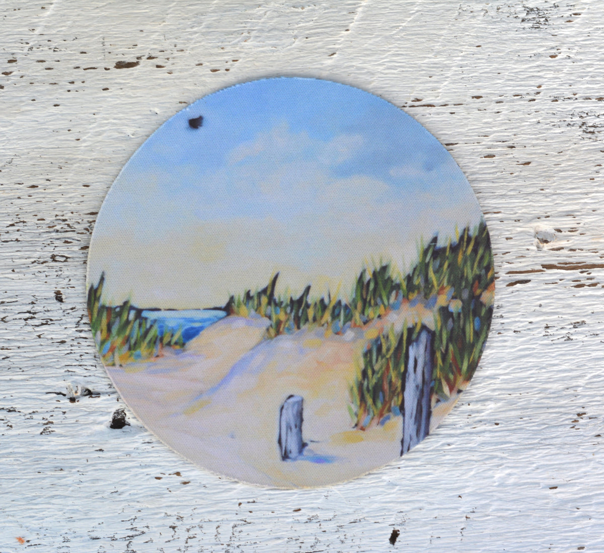 Rubber Grip Jar Opener -Peace at the Lake, Beach, Sand Dunes by Dreese Fine Art - Resin Society