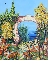 "Mackinac Island - Arch Rock" Oil Painting by Dreese Fine Art - main product image for Resin Society