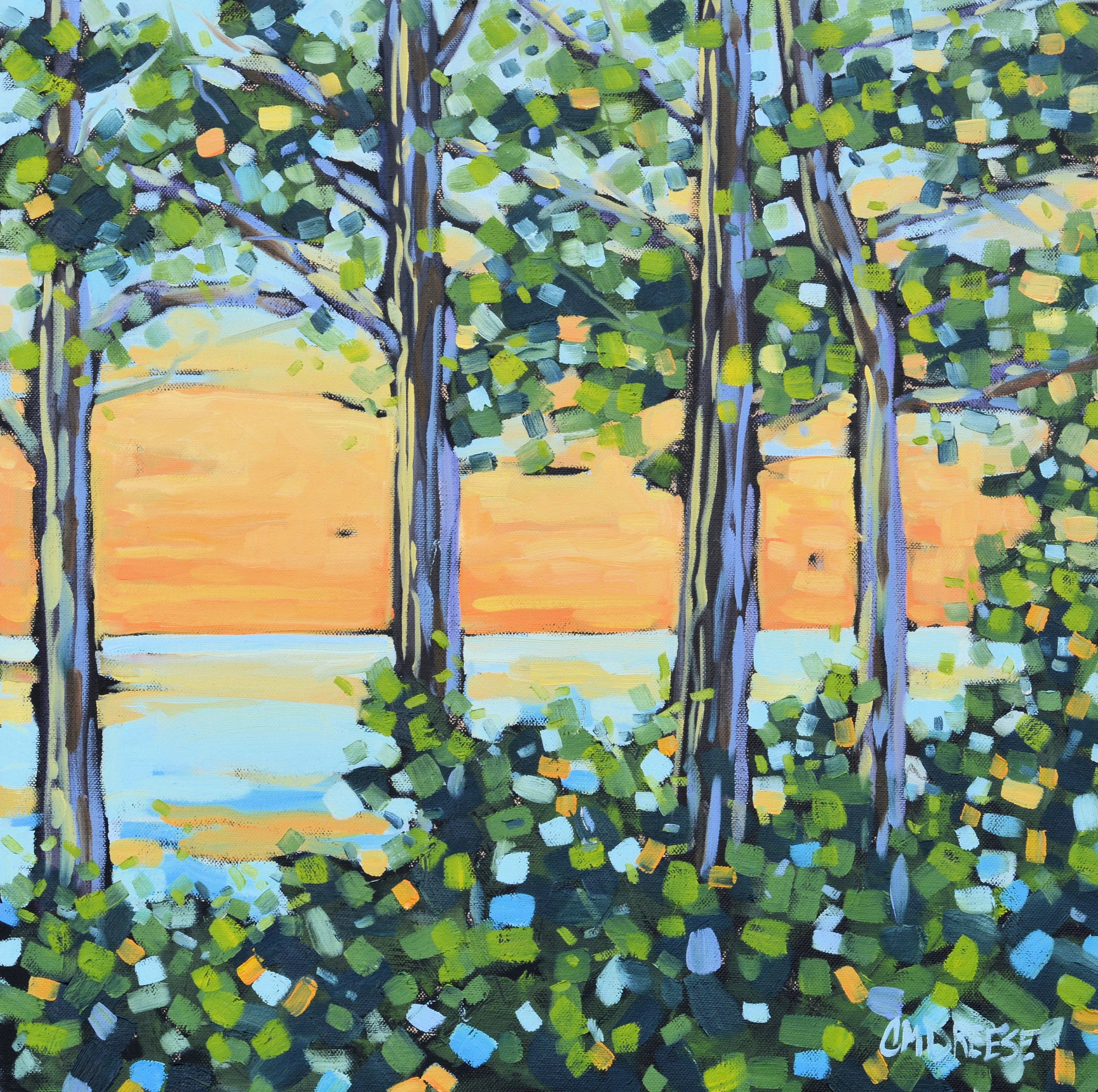 "Maranatha Sunset" Oil Painting on Canvas, Artist Christi Dreese by Dreese Fine Art - main product image for Resin Society