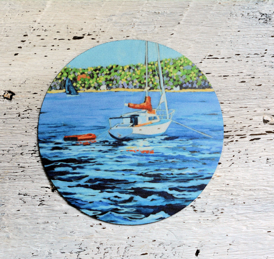 Rubber Grip Jar Opener - Sailboat, Anchored by Dreese Fine Art - Resin Society