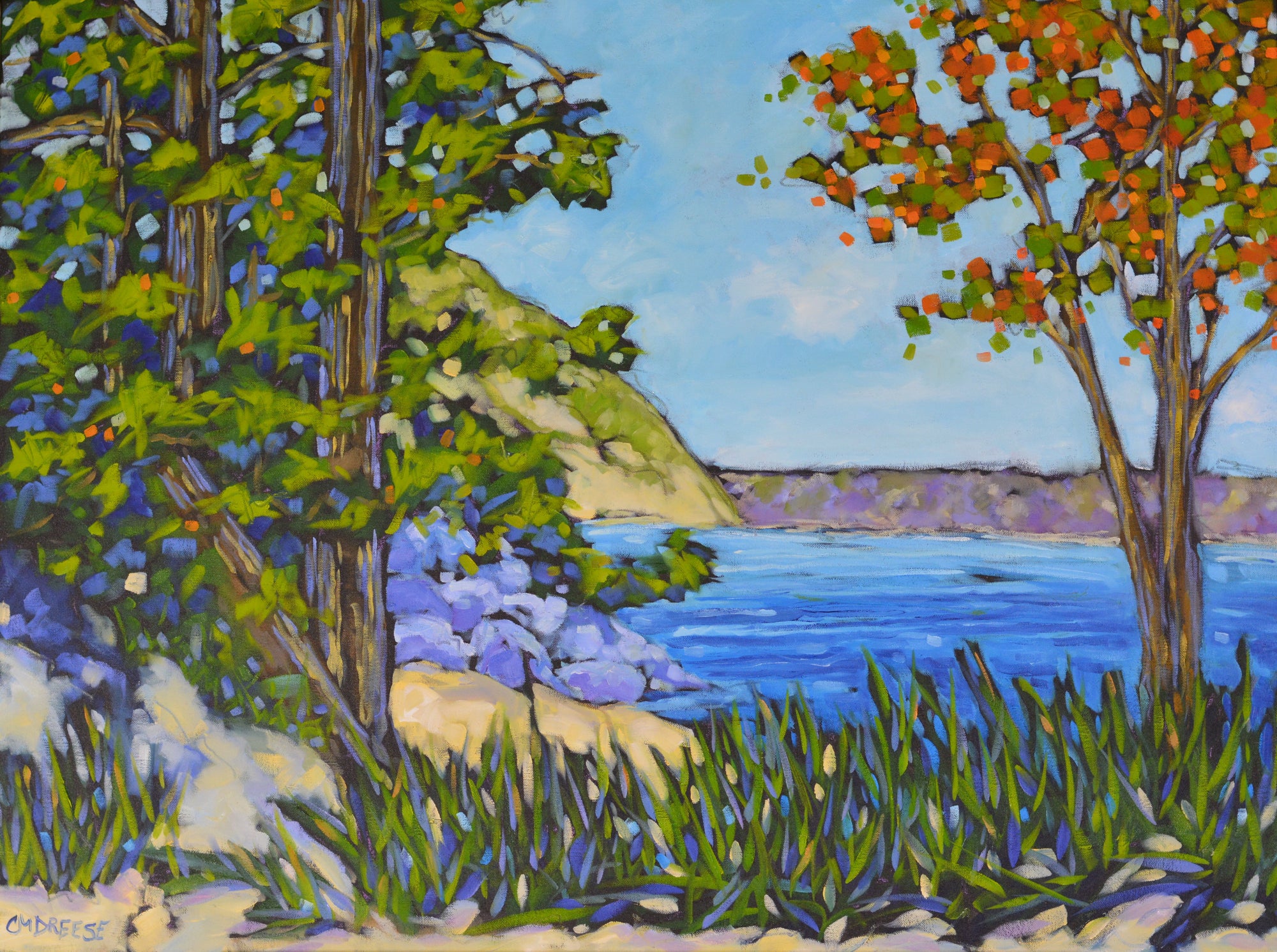 "Slow Living at the Lake" Giclee Print on Paper or Canvas. Michigan by Dreese Fine Art - main product image for Resin Society