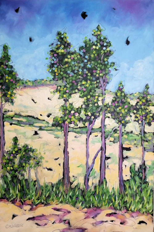 "Dunes Overlooking Sturgeon Bay" Oil Painting by Dreese Fine Art - main product image for Resin Society