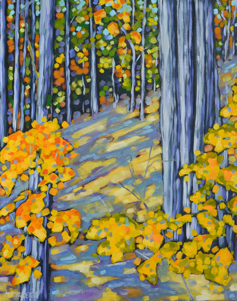 Artist Christi Dreese "Sweet Autumn Days", 24"x30", Oil on Canvas. by Dreese Fine Art - main product image for Resin Society
