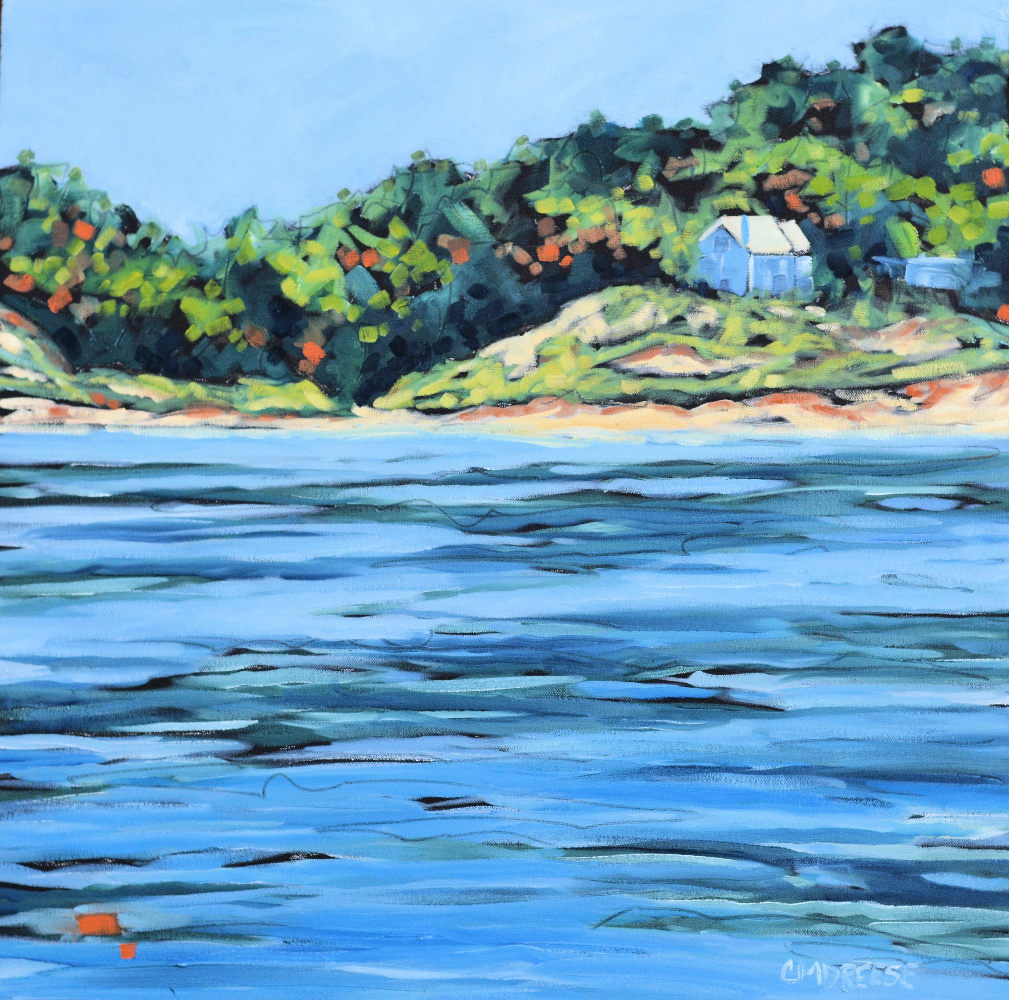 "The Shores of Lake Michigan" Original Oil Painting on Canvas by Dreese Fine Art - main product image for Resin Society