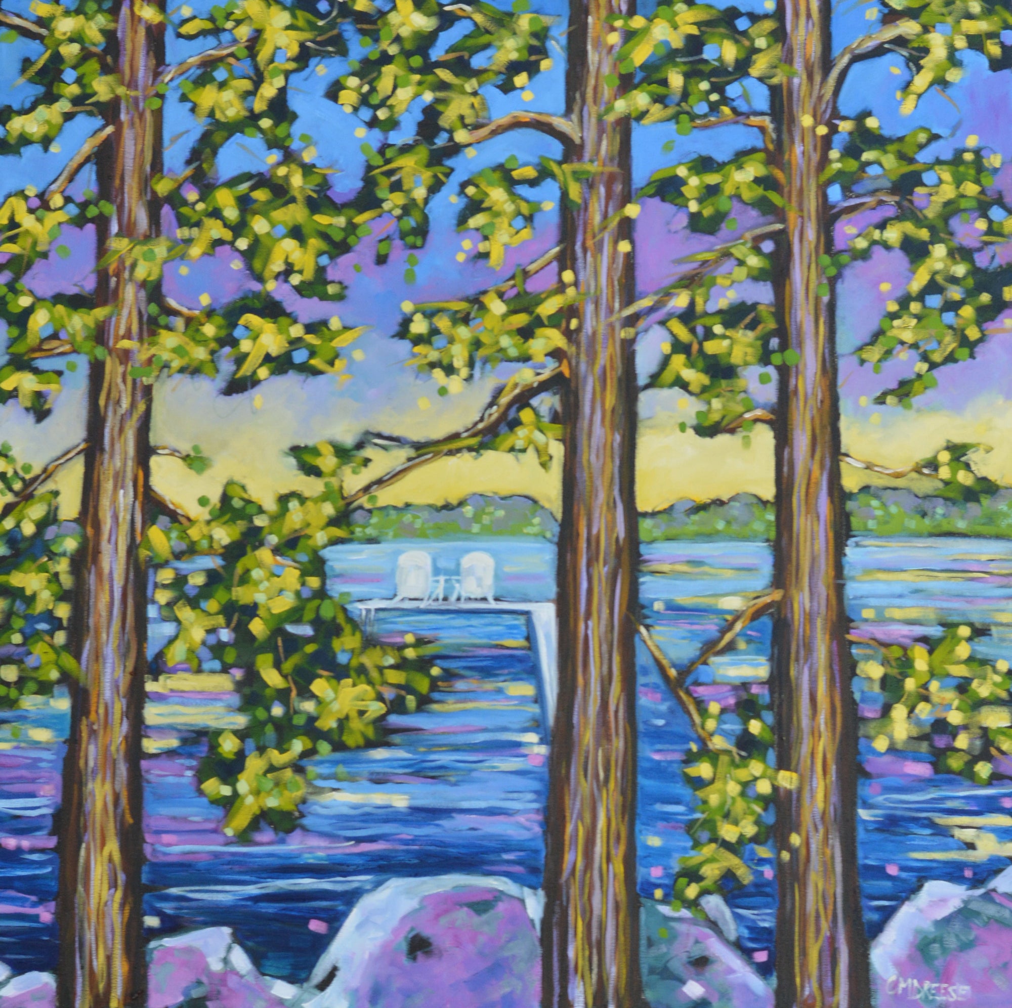 "Weekend Getaway" Oil Painting on Canvas by Dreese Fine Art - main product image for Resin Society