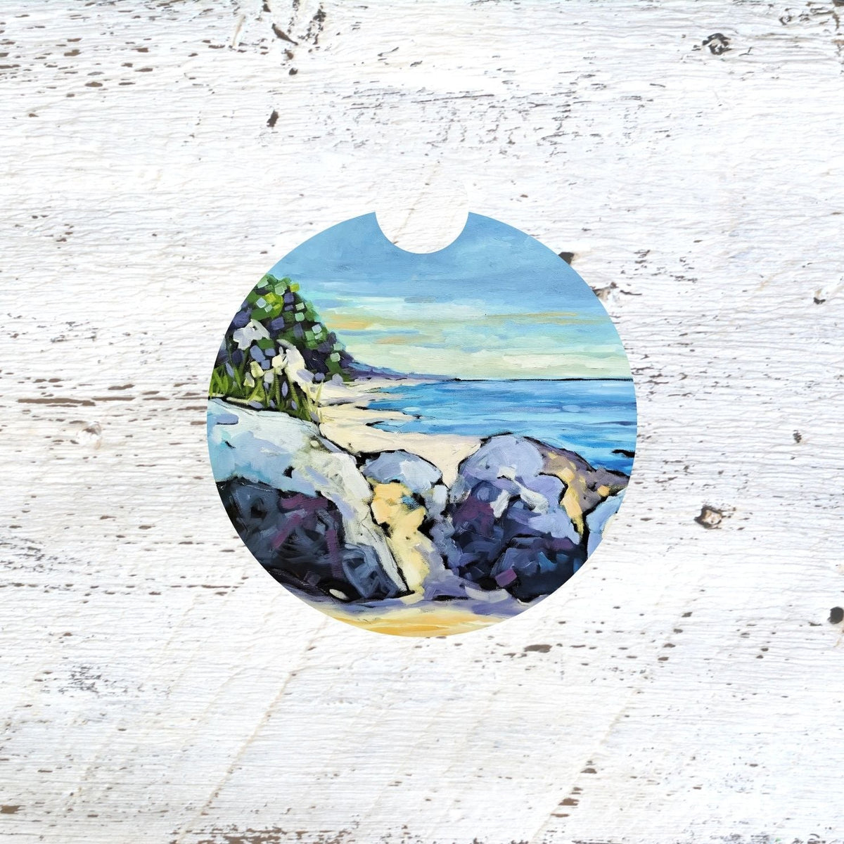Car Coaster: By the Waters Edge. Artist Christi Dreese by Dreese Fine Art - Resin Society
