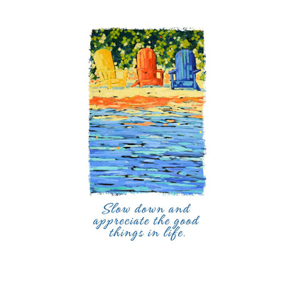 Dish Towel - "Slow Down and Appreciate the Good Things in Life" detail image - Resin Society