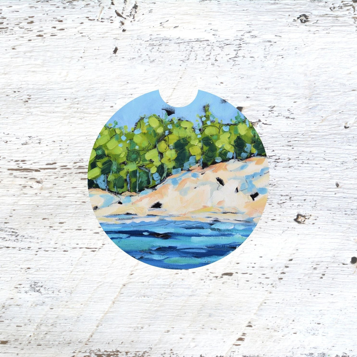 Car Coaster: Driftwood Cove. Artist Christi Dreese by Dreese Fine Art - Resin Society