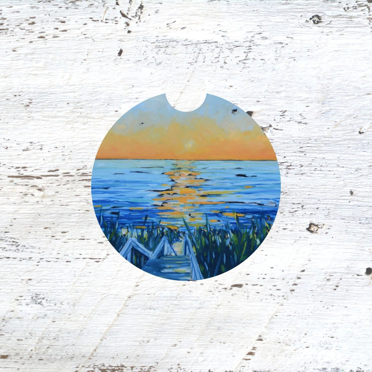 Car Coaster: Life is Short and the World is Wide. Artist Christi Dreese by Dreese Fine Art - Resin Society