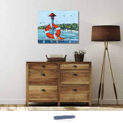 Sailing Through Summer Along the Eastern Shoreline —Giclee Print on