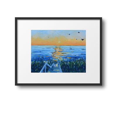 "Life is Short and The World Is Wide" Beach Sunset Print on Paper- Wall Art Home Decor detail image - Resin Society