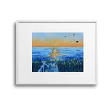 "Life is Short and The World Is Wide" Beach Sunset Print on Paper- Wall Art Home Decor detail image - Resin Society