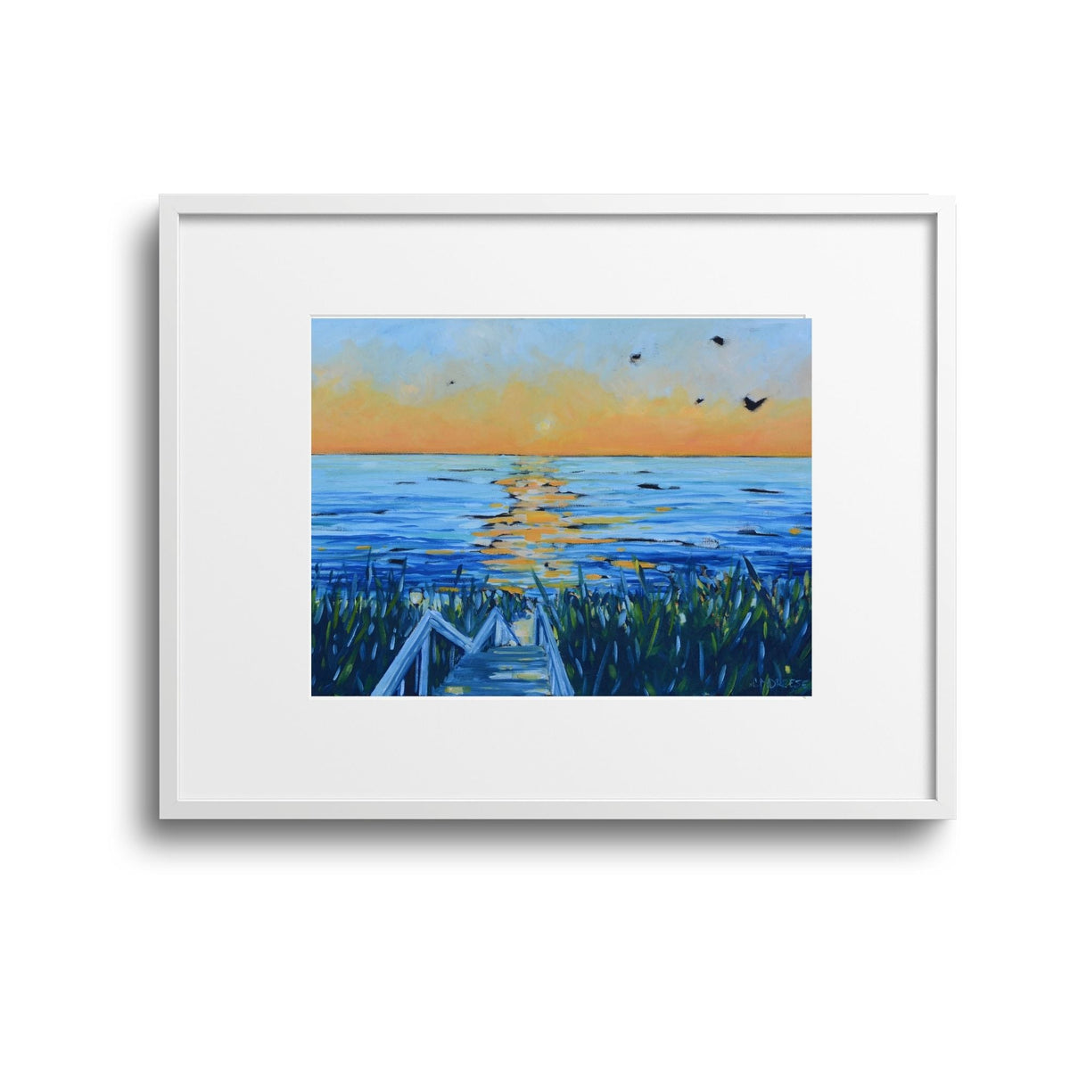 "Life is Short and The World Is Wide" Beach Sunset Print on Paper- Wall Art Home Decor detail image - Resin Society