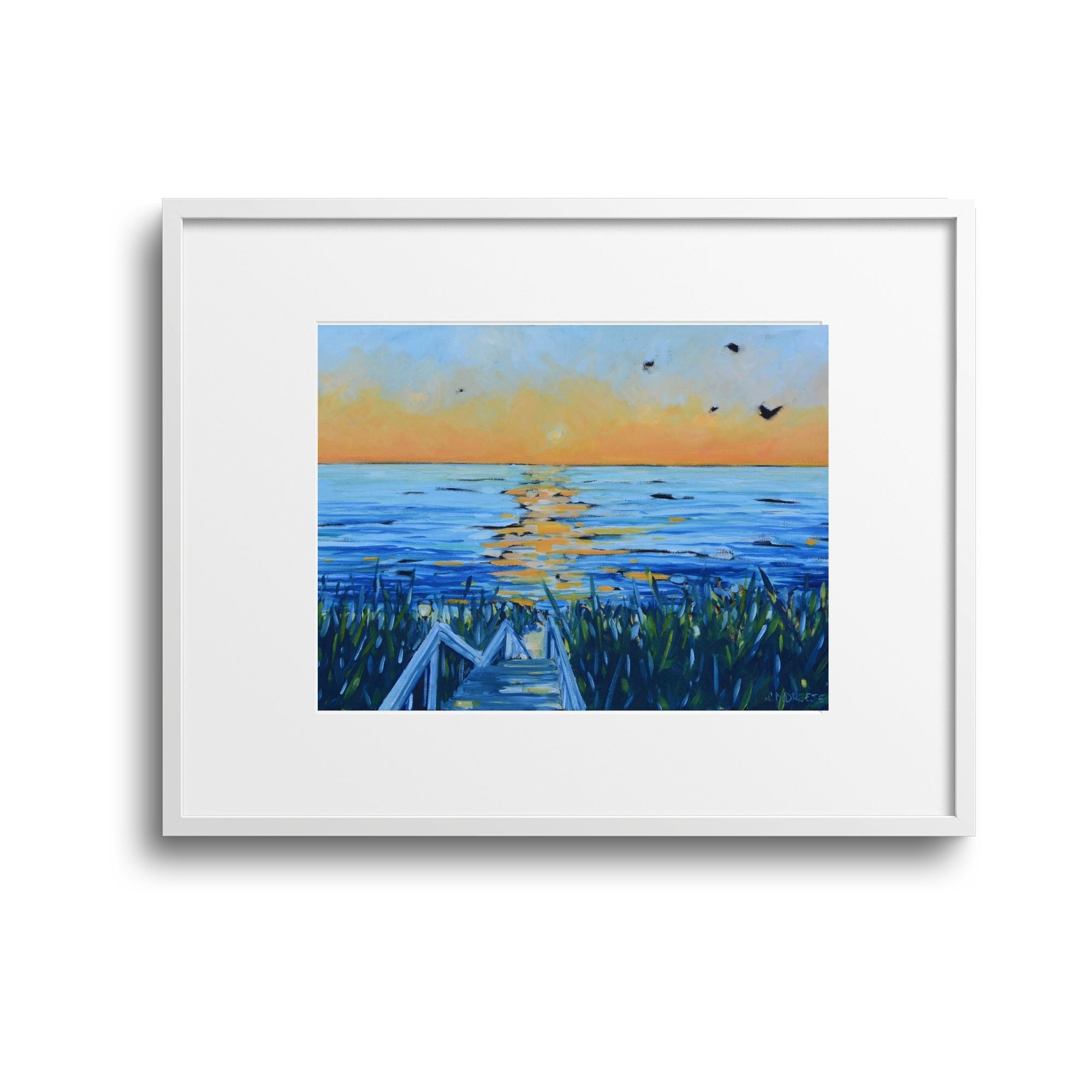 "Life is Short and The World Is Wide" Beach Sunset Print on Paper- Wall Art Home Decor detail image - Resin Society