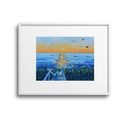 "Life is Short and The World Is Wide" Beach Sunset Print on Paper- Wall Art Home Decor detail image - Resin Society