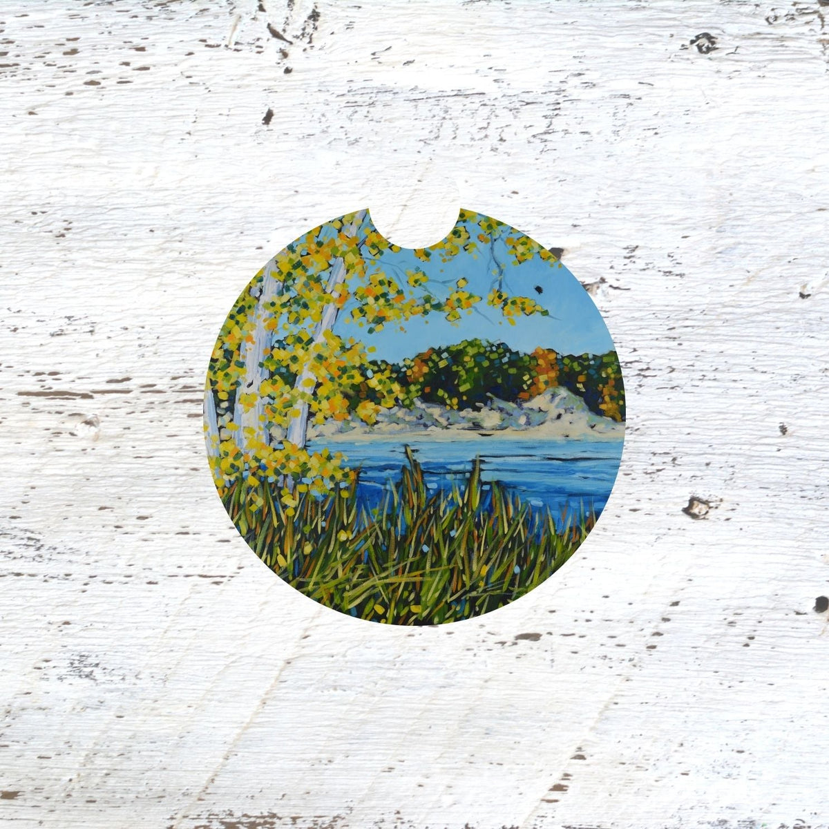 Car Coaster: The Magic Hour of Autumn. Artist Christi Dreese by Dreese Fine Art - Resin Society