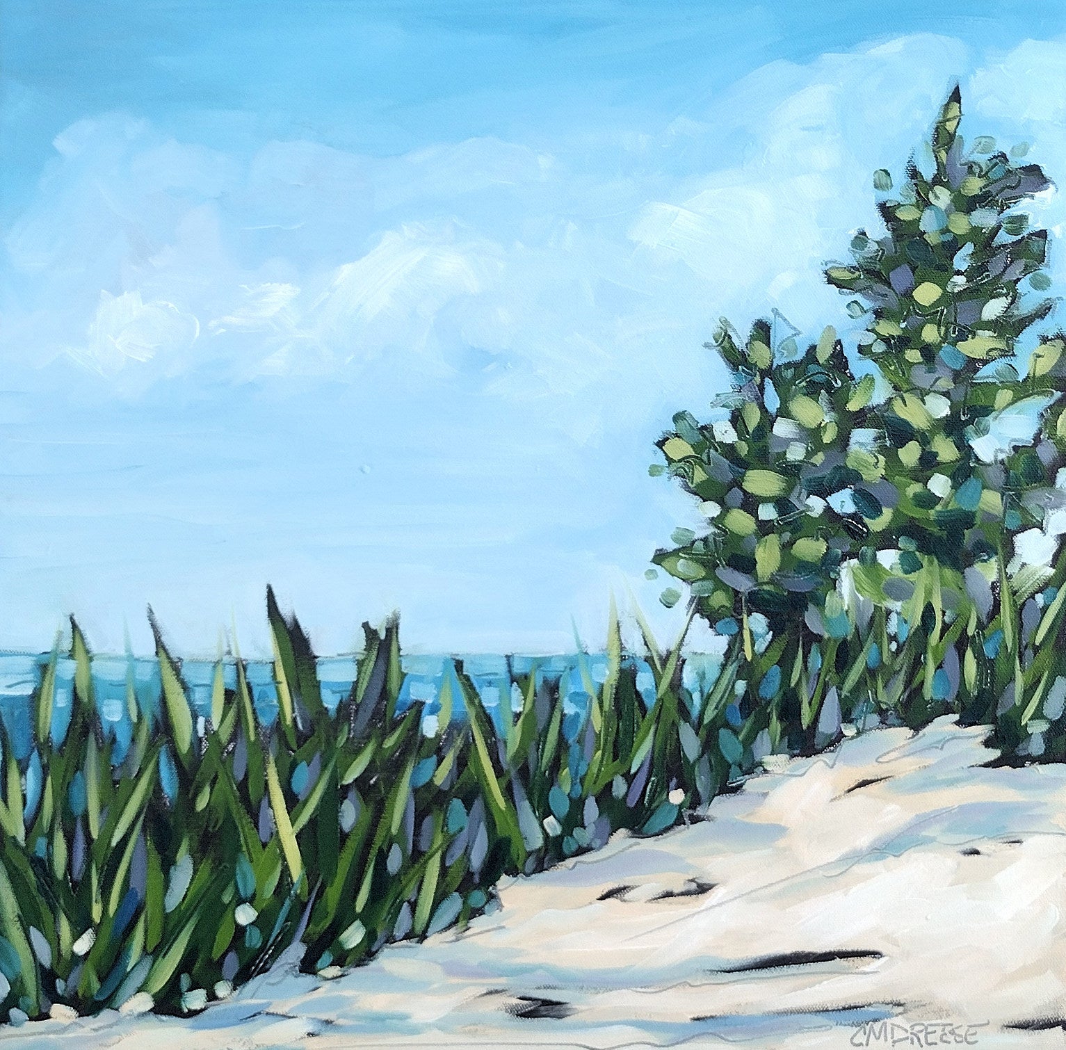 "Water Encounters" Original Oil Painting on Canvas by Dreese Fine Art - main product image for Resin Society