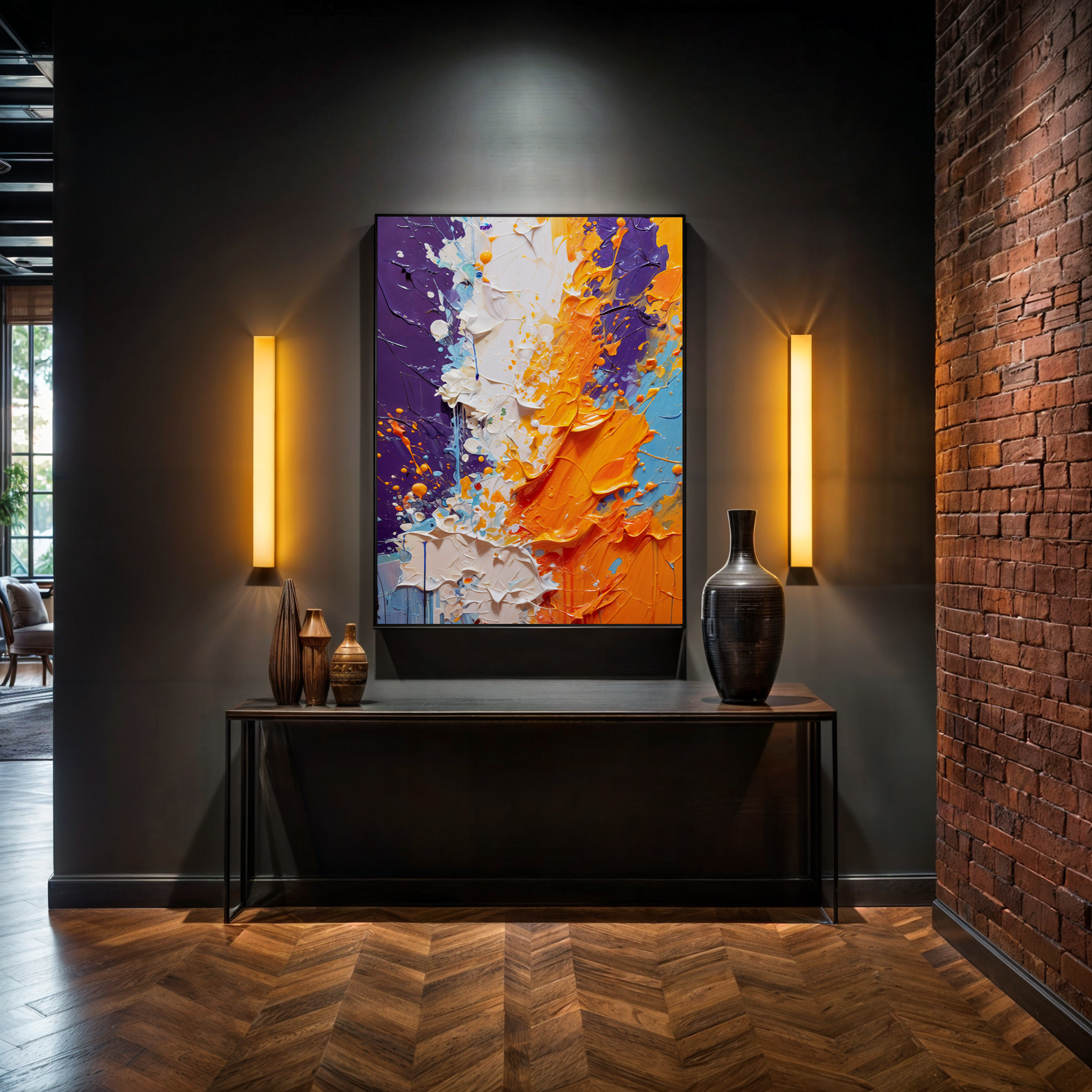 Canvas Print: "Chromatic Rift" by Tailored Canvases - product image 3 for Resin Society