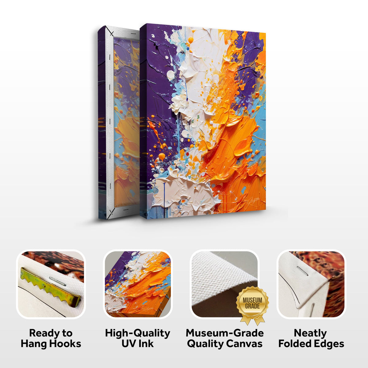 Canvas Print: "Chromatic Rift" by Tailored Canvases - product image 6 for Resin Society