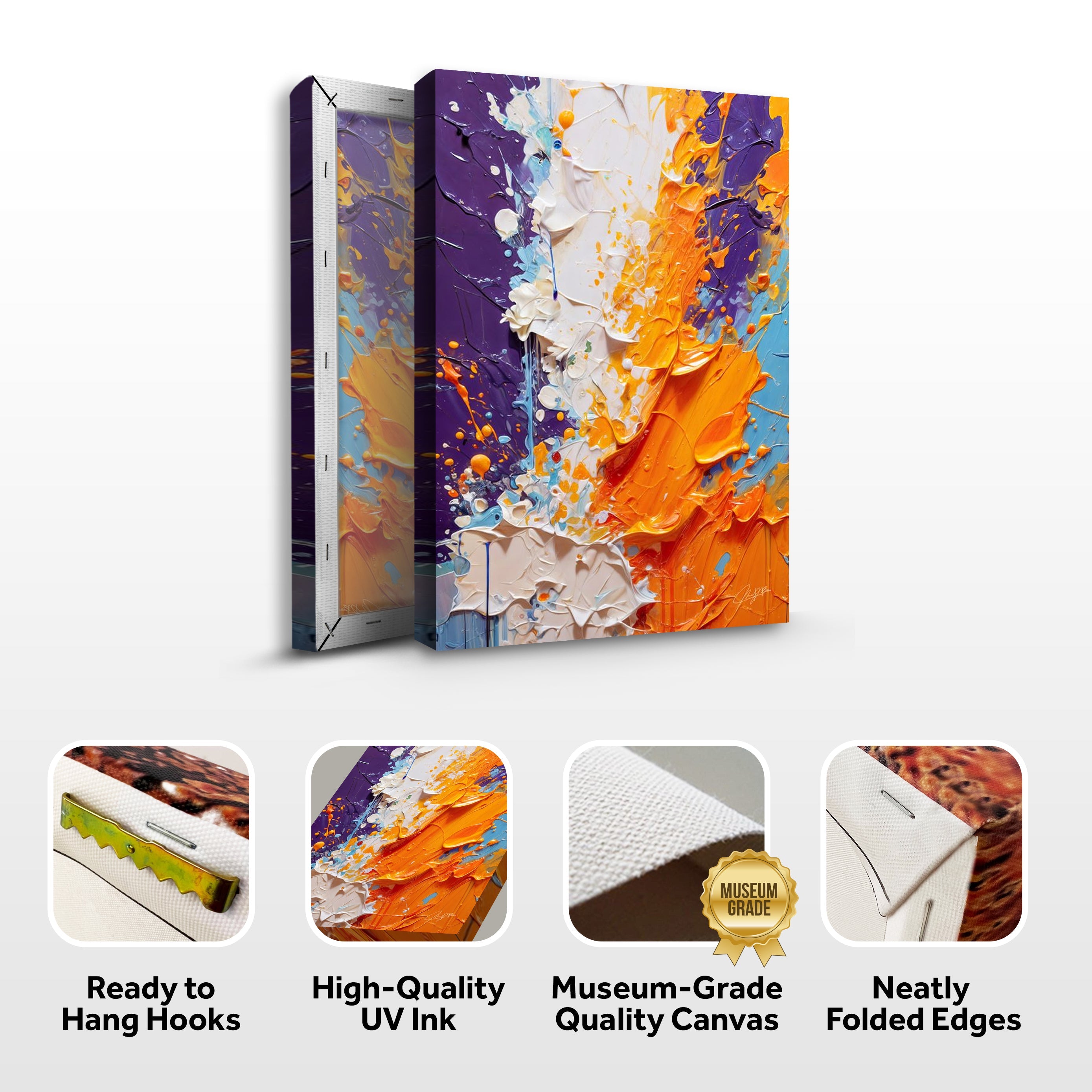 Canvas Print: "Chromatic Rift" by Tailored Canvases - product image 6 for Resin Society