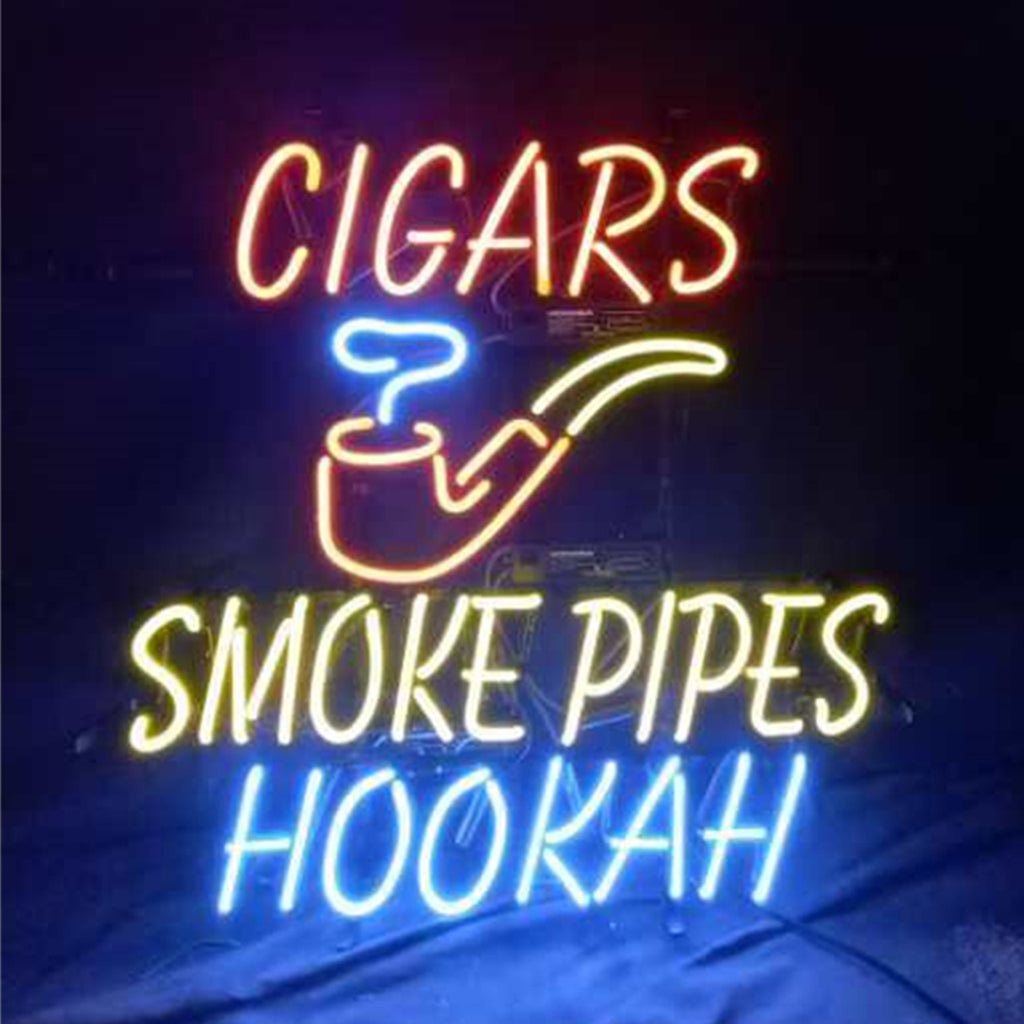 Cigars Smoke Pipes Hookah Neon Signs by Neon Signs Land - main product image for Resin Society