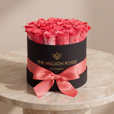 Classic Black Box | Coral Roses