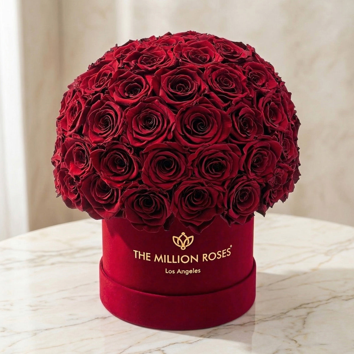 Classic Bordeaux Suede Superdome Box by The Million Roses - product image 2 for Resin Society