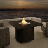 Clayton 40" Round Hammered Aluminum Convertible Gas Fire Pit Table by Fire Sense/Balkene Home - product image 2 for Resin Society