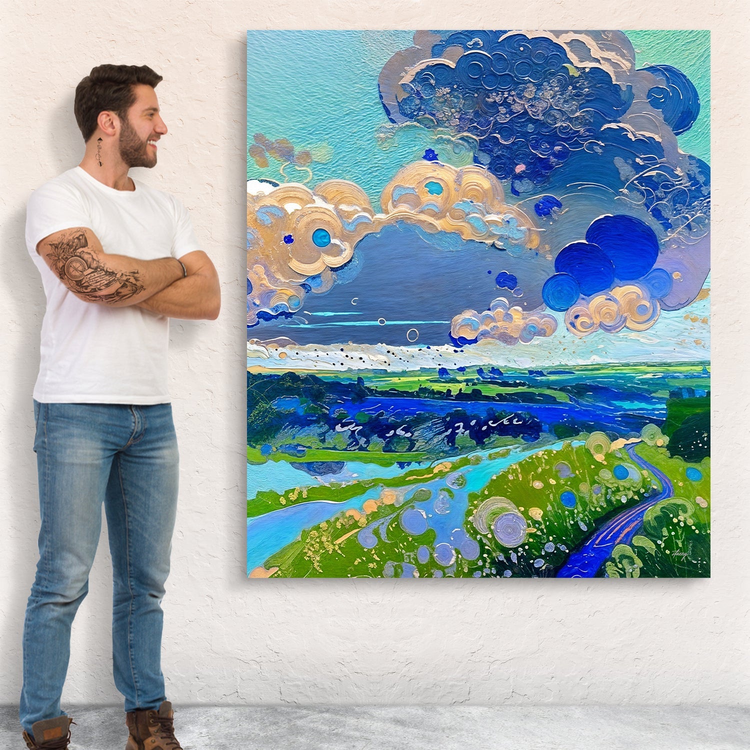 Canvas Print: "Cloud Dance" by Tailored Canvases - product image 4 for Resin Society