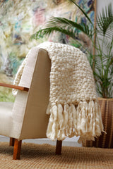 Clouds Chunky Knit Throw Blanket by Homelosophy