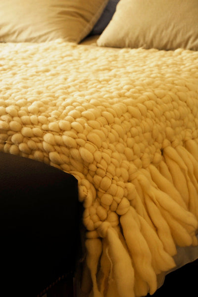 Clouds Chunky Knit Throw Blanket by Homelosophy