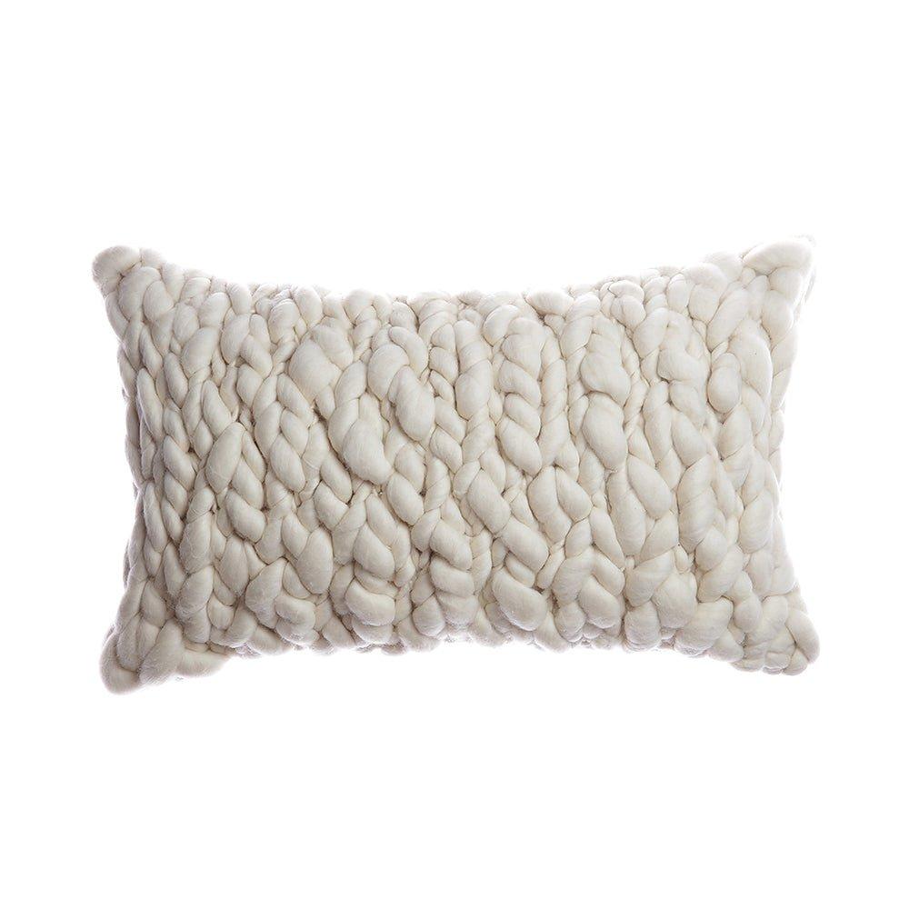 Clouds Chunky Knit Throw Pillow by Homelosophy
