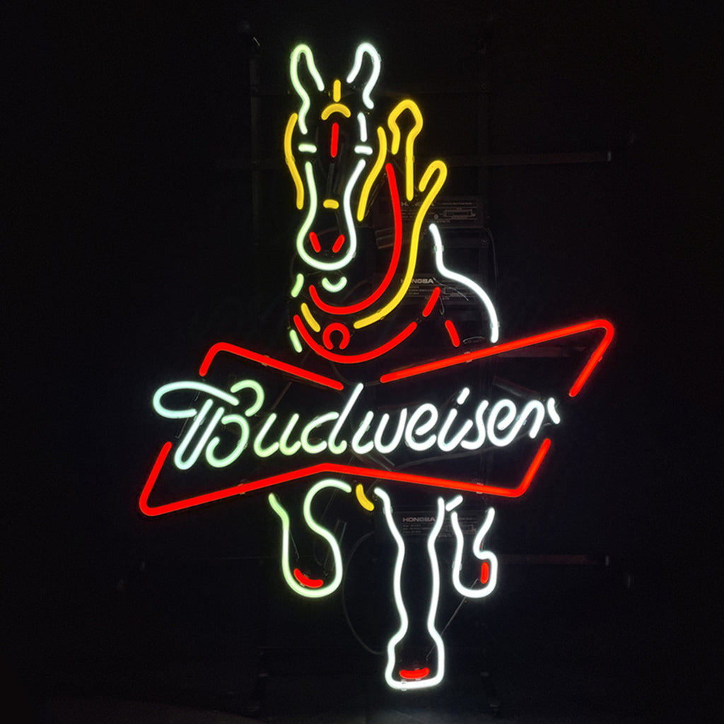 Clydesdale Horse Budweiser Neon Light Sign by Neon Signs Land - main product image for Resin Society