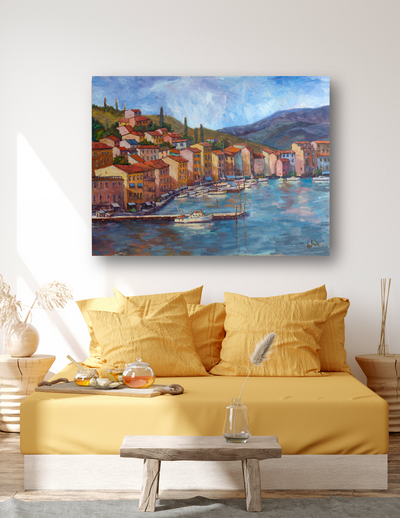 Coastal Italy Artist Enhanced Canvas Print by John Beard Collection - product image 3 for Resin Society