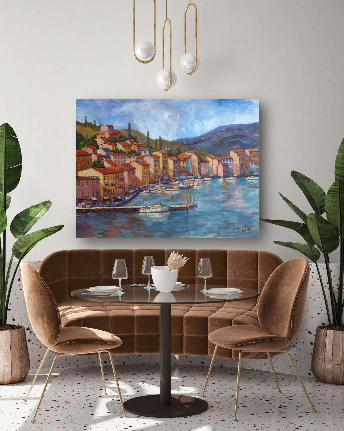 Coastal Italy Artist Enhanced Canvas Print by John Beard Collection - product image 4 for Resin Society